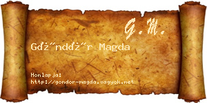 Göndör Magda névjegykártya