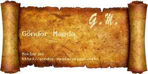 Göndör Magda névjegykártya