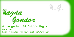 magda gondor business card